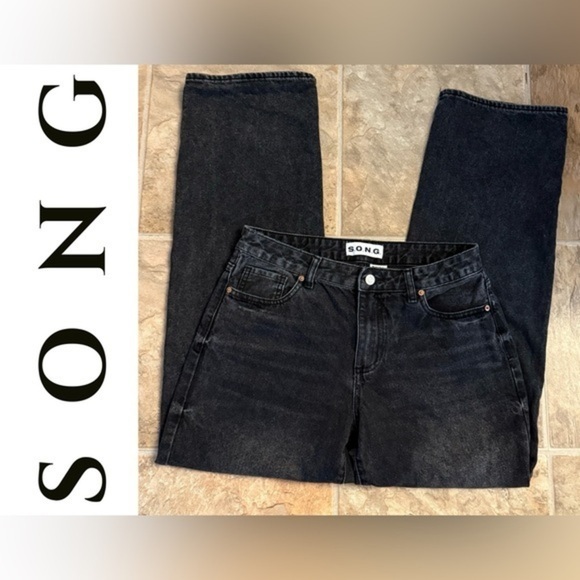 S.O.N.G Denim - S.O.N.G Black Straight Jeans Classic Style